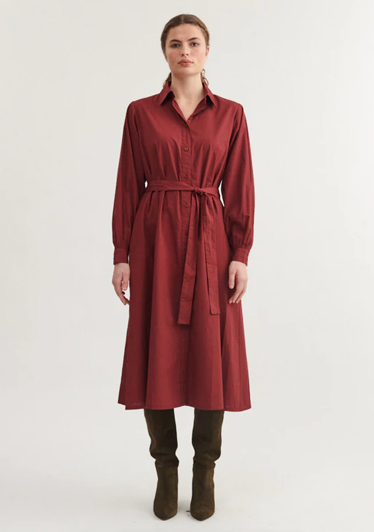 Basic Apparel Silje Wide Dress Kjoler 792 Bordeaux Truffle